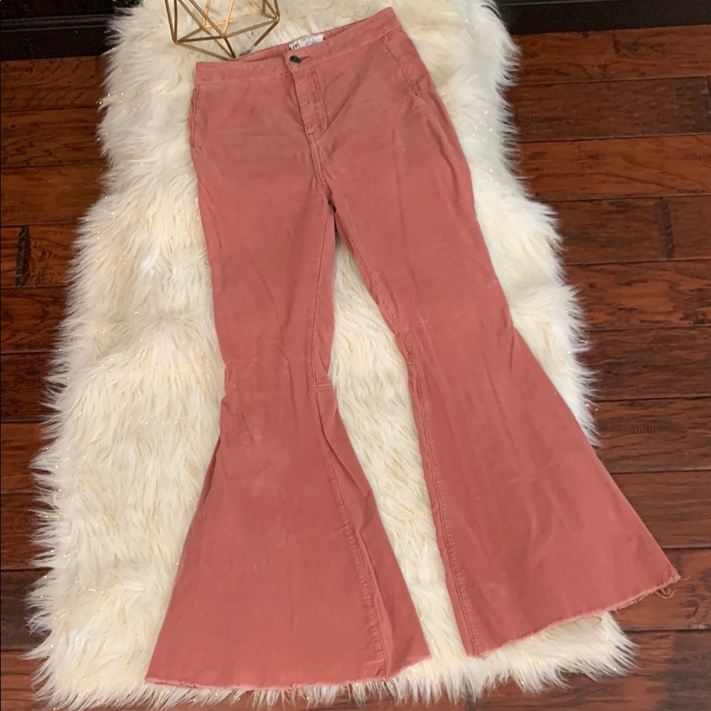 Free People Just Float On Flare Jeans Desert Rose Women’s 26